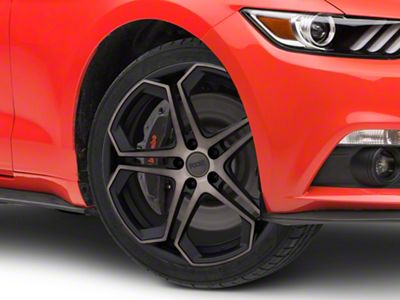 Foose Impala Matte Black Machined Wheel; 20x9 (15-23 Mustang GT, EcoBoost, V6)