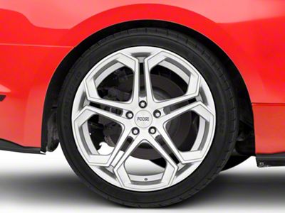 Foose Impala Silver Machined Wheel; Rear Only; 20x10.5; 40mm Offset (15-23 Mustang GT, EcoBoost, V6)