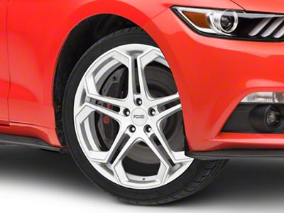 Foose Impala Silver Machined Wheel; 20x9; 35mm Offset (15-23 Mustang GT, EcoBoost, V6)