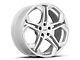 Foose Impala Silver Machined Wheel; 20x9 (15-23 Mustang GT, EcoBoost, V6)