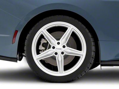 Foose CF8 Gloss Silver Wheel; Rear Only; 19x11; 50mm Offset (24-25 Mustang)