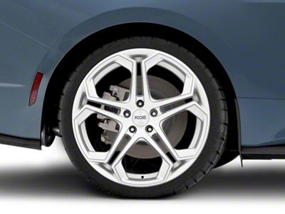Foose Impala Silver Machined Wheel; Rear Only; 20x10.5; 40mm Offset (24-25 Mustang)