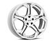 Foose Impala Silver Machined Wheel; Rear Only; 20x10.5 (2024 Mustang)
