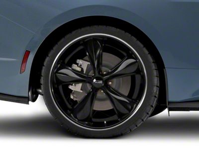 Foose Legend Gloss Black Wheel; Rear Only; 20x10; 40mm Offset (24-25 Mustang EcoBoost w/o Performance Pack)