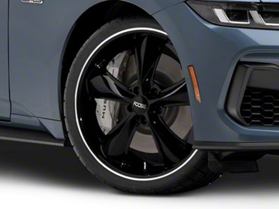 Foose Legend Gloss Black Wheel; 20x8.5; 32mm Offset (24-25 Mustang EcoBoost w/o Performance Pack)