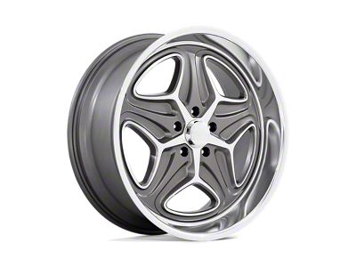 Foose Merlot Anthracite Machined Wheel; 22x9; 15mm Offset (93-02 Camaro)