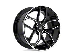 Foose Outcast Gloss Black Milled Wheel; Rear Only; 20x10; 40mm Offset (16-24 Camaro, Excluding SS w/ 6-Piston Front Calipers & ZL1)
