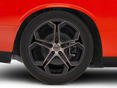 Foose Impala Matte Black Machined Wheel; Rear Only; 20x10.5 (08-23 RWD Challenger, Excluding SRT Demon)