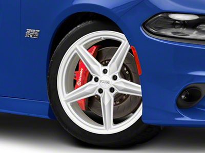 Foose CF8 Gloss Silver Wheel; 20x10 (11-23 RWD Charger, Excluding Widebody)