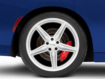 Foose CF8 Gloss Silver Wheel; Rear Only; 20x11; 20mm Offset (11-23 RWD Charger, Excluding Widebody)