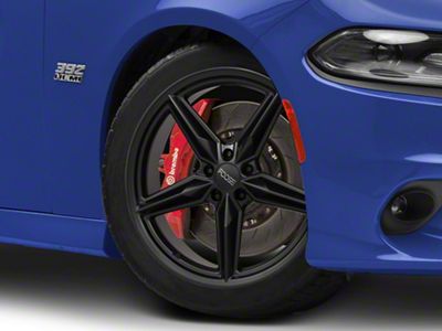 Foose CF8 Matte Black Wheel; 20x10; 20mm Offset (11-23 RWD Charger, Excluding Widebody)