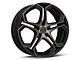 Foose Impala Matte Black Machined Wheel; 20x9 (11-23 RWD Charger)