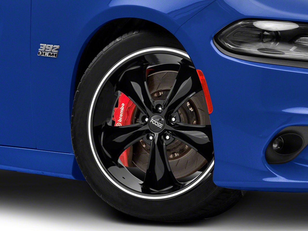 Foose Legend Black Wheel; 20x8.5; 7mm Offset (11-23 RWD Charger)