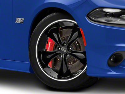 Foose Legend Black Wheel; 20x8.5; 7mm Offset (11-23 RWD Charger)