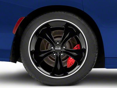 Foose Legend Black Wheel; Rear Only; 20x10; 20mm Offset (11-23 RWD Charger)
