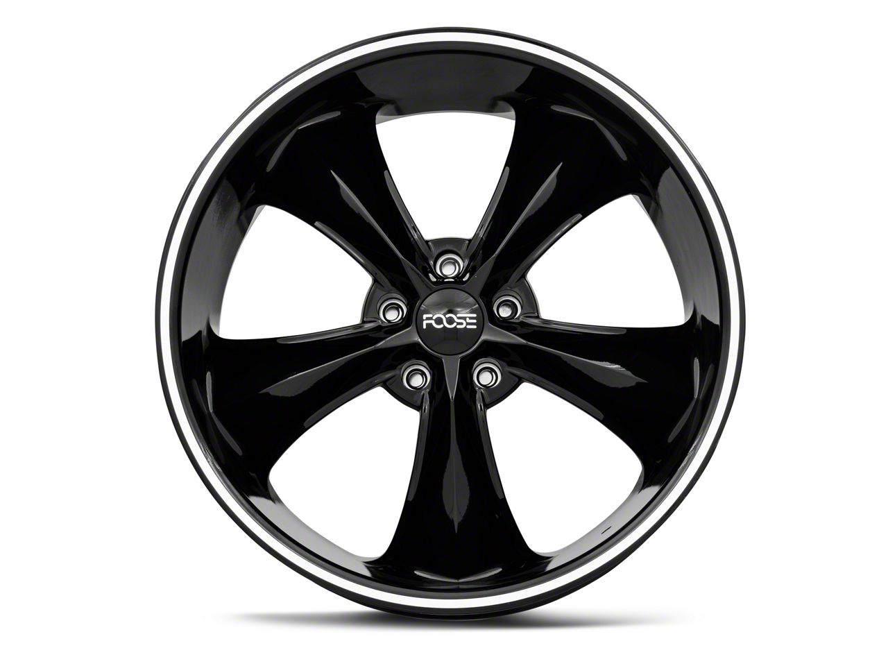Foose Charger Legend Black Wheel; Rear Only; 20x10; 20mm Offset