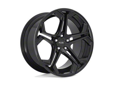 Foose Impala Gloss Black Wheel; Front Only; 20x9; 35mm Offset (20-25 Corvette C8 Stingray)