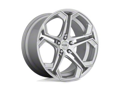 Foose Impala Gloss Silver Machined Wheel; Front Only; 20x9; 35mm Offset (20-25 Corvette C8 Stingray)