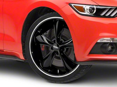 Foose Legend Gloss Black Wheel; 20x8.5; 32mm Offset (15-23 Mustang EcoBoost w/o Performance Pack, V6)