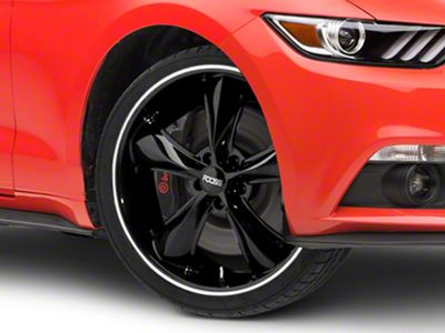 Foose Legend Gloss Black Wheel; 20x8.5 (15-23 Mustang EcoBoost w/o Performance Pack, V6)