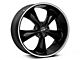 Foose Legend Black Wheel; Rear Only; 20x10 (08-23 RWD Challenger)