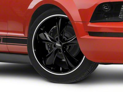 Foose Legend Gloss Black Wheel; 20x8.5; 32mm Offset (05-09 Mustang GT, V6)