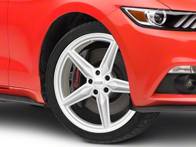Foose CF8 Gloss Silver Wheel; 20x10; 35mm Offset (15-23 Mustang, Excluding GT500)