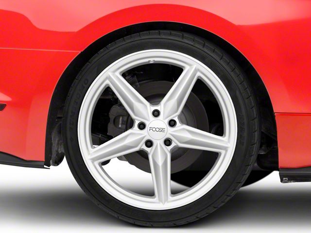 Foose CF8 Gloss Silver Wheel; Rear Only; 19x11 (15-23 Mustang, Excluding GT500)
