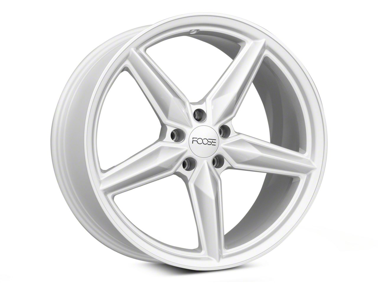 Foose Mustang CF8 Gloss Silver Wheel; Rear Only; 19x11; 50mm