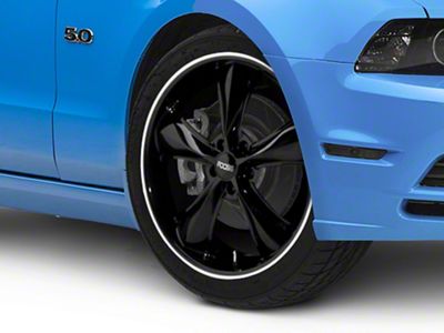 Foose Legend Gloss Black Wheel; 20x8.5; 32mm Offset (10-14 Mustang GT w/o Performance Pack, V6)
