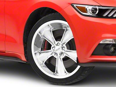 Foose Legend Chrome Wheel; 20x8.5; 32mm Offset (15-23 Mustang EcoBoost w/o Performance Pack, V6)