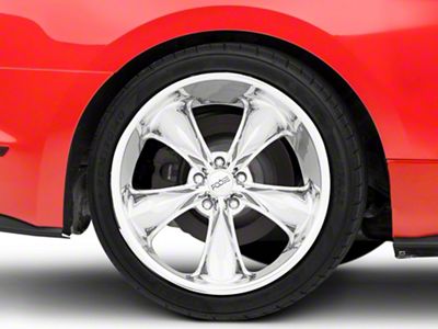 Foose Legend Chrome Wheel; Rear Only; 20x10; 40mm Offset (15-23 Mustang EcoBoost w/o Performance Pack, V6)