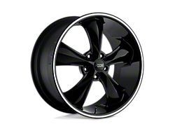 Foose Legend Gloss Black Milled Wheel; 17x7; 1mm Offset (24-25 Mustang)