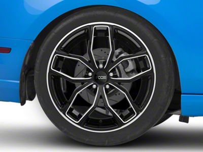 Foose Outcast Gloss Black Machined Wheel; Rear Only; 20x10; 40mm Offset (10-14 Mustang)