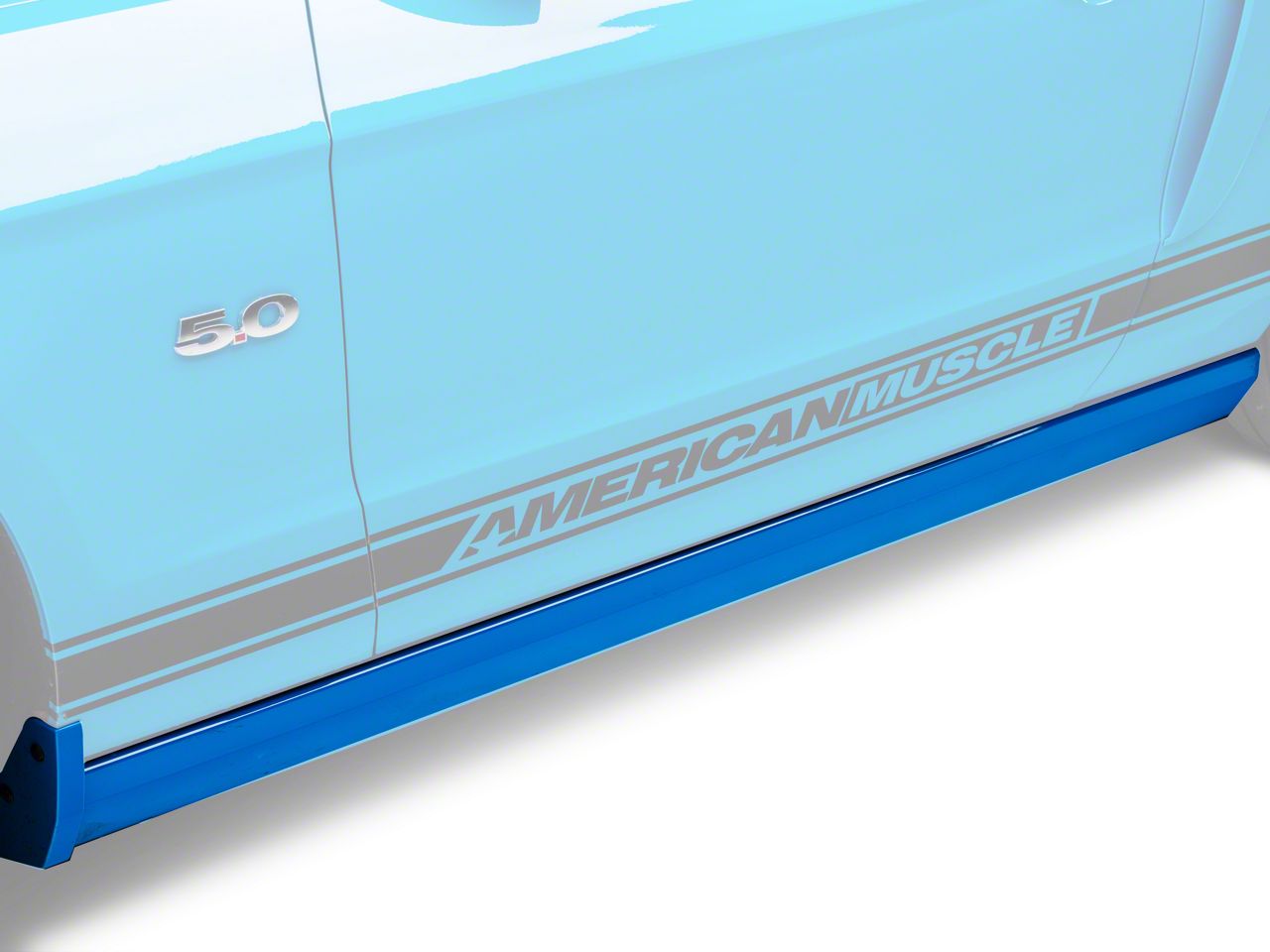 Ford Mustang 2013 Style Rocker Molding; Left Side