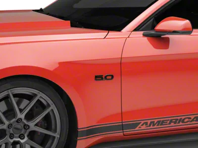 Ford Fender Emblem; Driver Side; Black (15-23 Mustang GT)