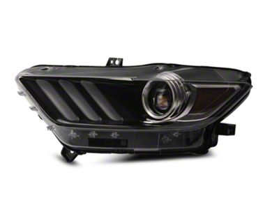 Ford Factory Replacement HID Headlight; Black Housing; Clear Lens; Driver Side (15-17 Mustang; 18-22 Mustang GT350, GT500)
