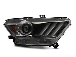 Ford Factory Replacement HID Headlight; Black Housing; Clear Lens; Passenger Side (15-17 Mustang; 18-22 Mustang GT350, GT500)