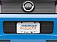Ford License Plate Frame; Black Pony with Black Mustang Script (Universal; Some Adaptation May Be Required)
