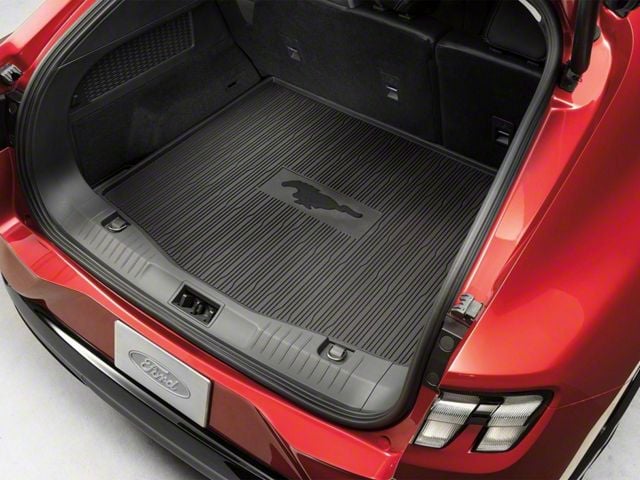 Ford Cargo Area Protector with Embossed Pony Logo; Black (21-24 Mustang Mach-E)