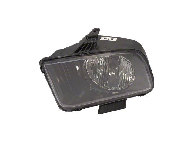Ford Factory Replacement Halogen Headlight; Black Housing; Clear Lens; Driver Side (05-09 Mustang w/ Factory Halogen Headlights, Excluding GT500)