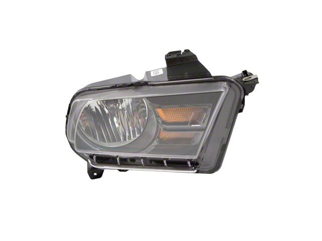 Ford Factory Replacement Halogen Headlight; Black Housing; Clear Lens; Passenger Side (10-12 Mustang w/ Factory Halogen Headlights)