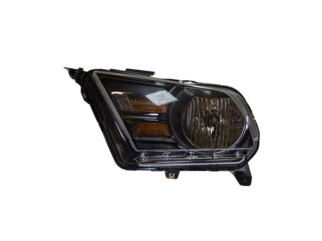 Ford Factory Replacement Halogen Headlight; Black Housing; Clear Lens; Driver Side (10-12 Mustang w/ Factory Halogen Headlights)