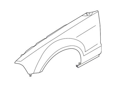 Ford Front Fender; Passenger Side (10-14 Mustang)