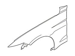 Ford Front Fender; Driver Side (18-23 Mustang GT, EcoBoost)