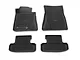 Ford Tray Style All-Weather Front and Rear Floor Mats with Running Pony Logo; Black (15-24 Mustang)