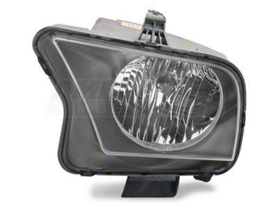 Ford Factory Replacement Halogen Headlight; Black Housing; Clear Lens; Driver Side (07-09 Mustang GT500 w/ Factory Halogen Headlights)