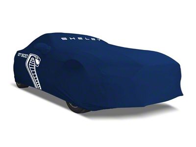 Ford Indoor Full Car Cover; Blue (20-22 Mustang GT500 w/o Track Pack Spoiler)