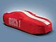 Ford Indoor Full Car Cover with Mach 1 Logo; Red and White (21-23 Mustang Mach 1 w/ Standard Spoiler)