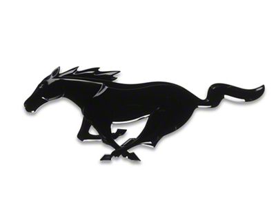 Ford Pony Grille Emblem; Black (15-23 Mustang GT, EcoBoost, V6)